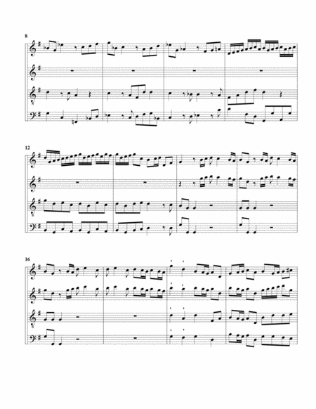 Vivace from Concerto, HWV 338 (arrangement for 4 recorders)