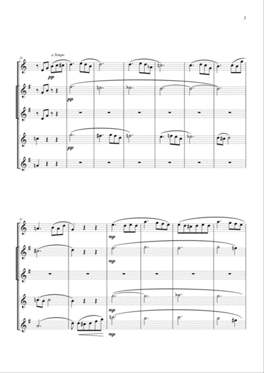 Emile JONAS (1827-1905) PRIERE for Saxophone Quintet (SAATB) Saxophone Quintet scores gallery preview page 6