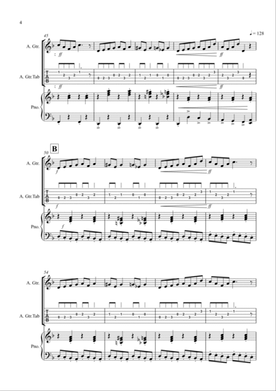 In the Hall of the Mountain King for Guitar and Piano Classical Guitar scores gallery preview page 4