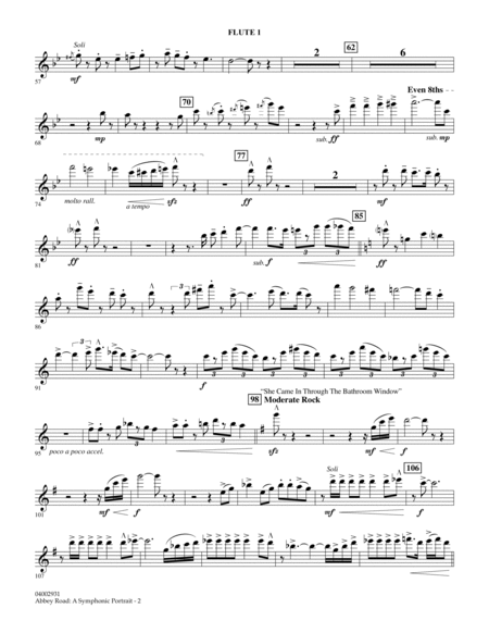 Abbey Road - A Symphonic Portrait - Flute 1