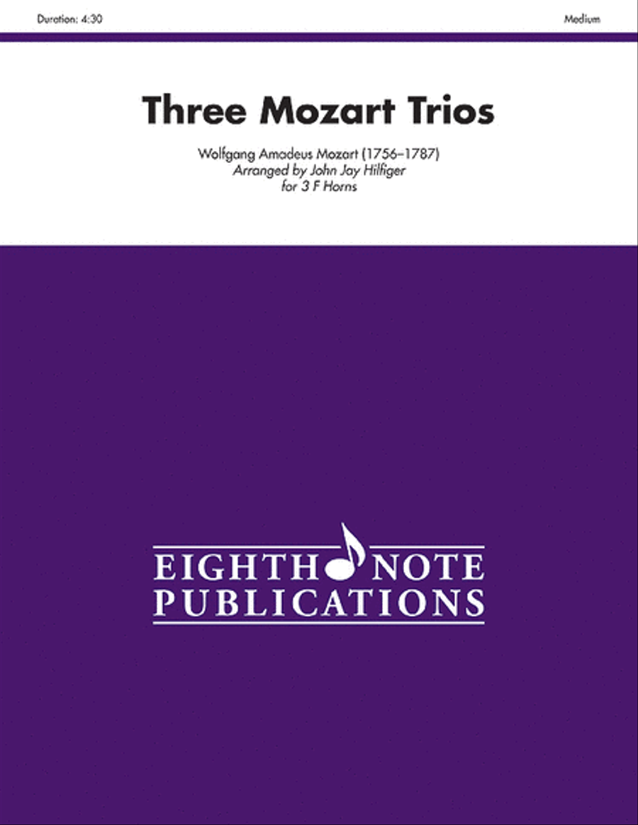 Three Mozart Trios Brass Trio scores gallery preview page 1