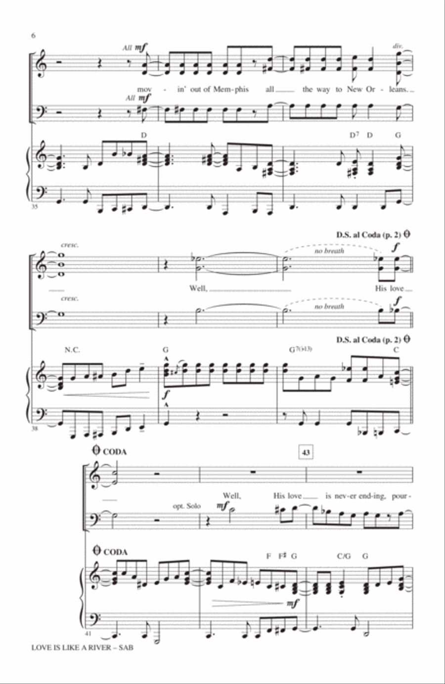 Love Is Like A River 3-Part scores gallery preview page 5