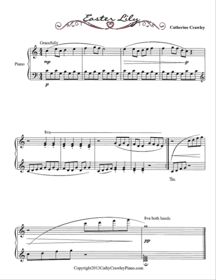 Easter Lily Piano Solo scores gallery preview page 1