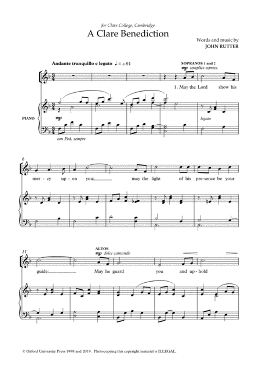 Anthems and Choral Songs for upper-voice choirs 3-Part scores gallery preview page 2
