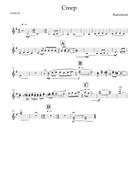 Creep (for String Orchestra and Percussion) (Parts) image number null