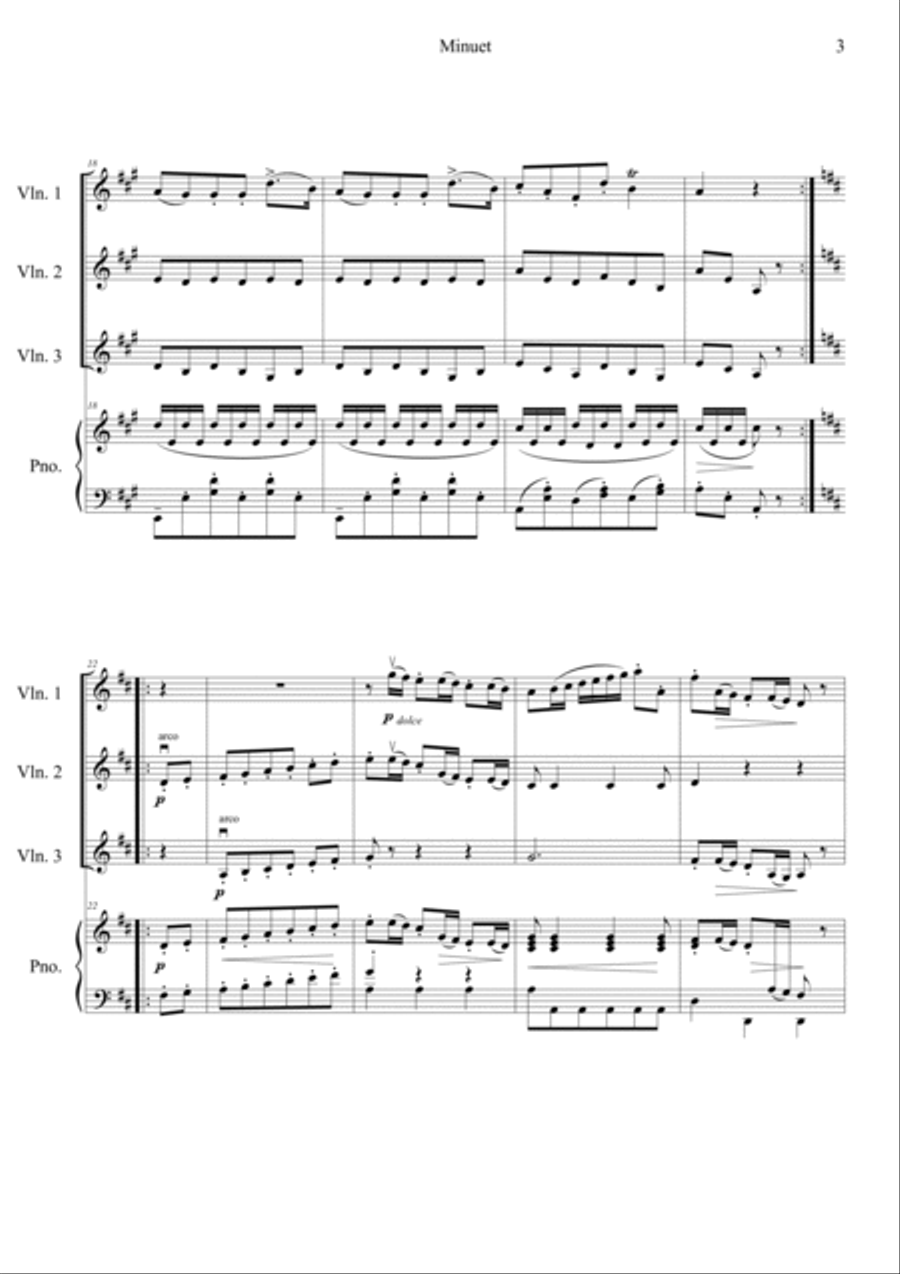 Minuet Minuet Piano Quartet scores gallery preview page 3