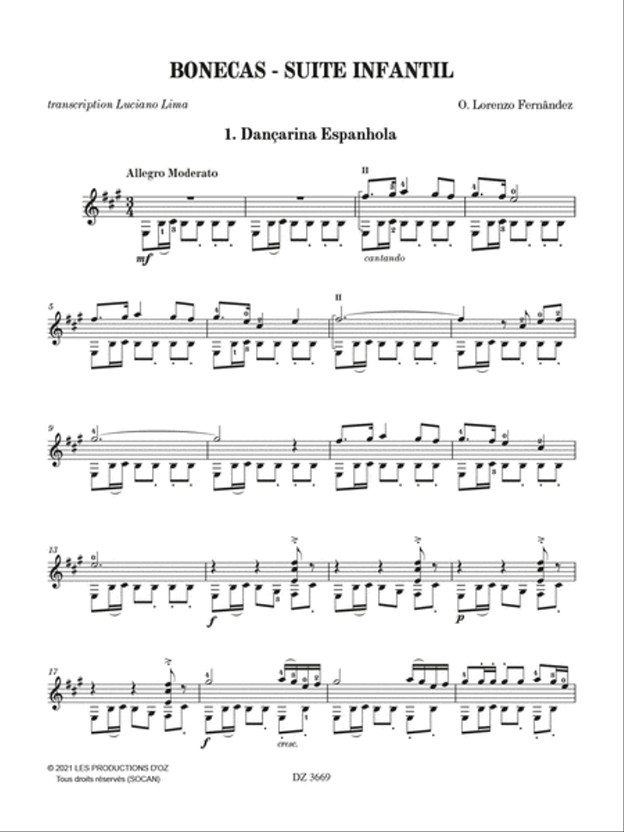 Bonecas - Suite Infantil Bonecas - Suite Infantil Classical Guitar scores gallery preview page 2