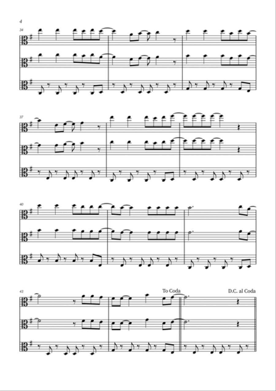 Viva La Vida String Trio scores gallery preview page 4