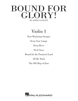 Book cover for Bound for Glory! - Violin 1