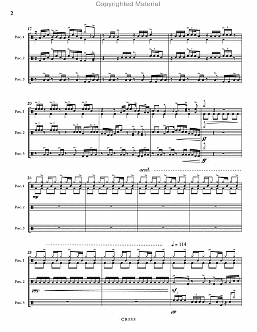 Criss Percussion Ensemble scores gallery preview page 3