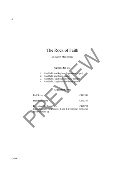 The Rock of Faith - Reproducible Instrumental Parts image number null