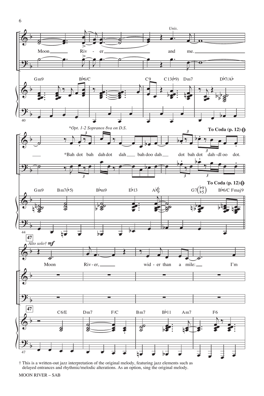 Moon River Moon River 3-Part scores gallery preview page 5