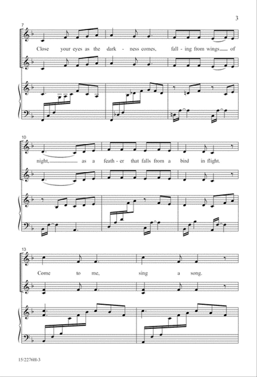 The Night Shall Be Filled with Music SSA scores gallery preview page 4