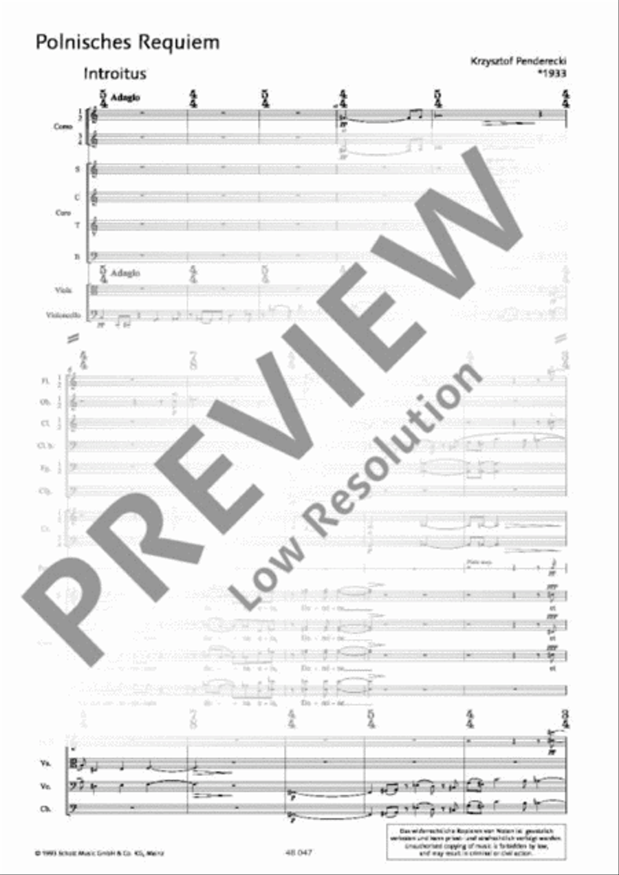 Polish Requiem 4-Part scores gallery preview page 8