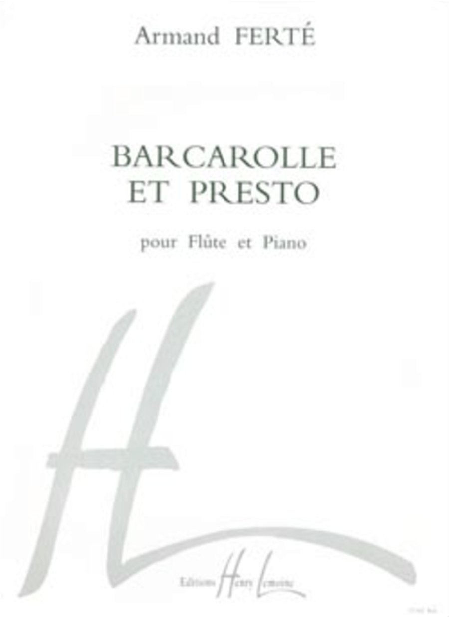 Barcarolle Et Presto Flute Solo scores gallery preview page 1