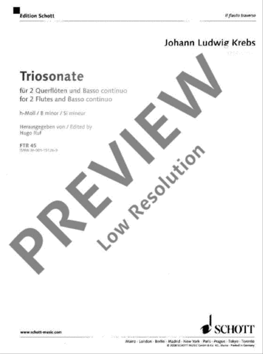 Triosonata B minor Flute scores gallery preview page 2