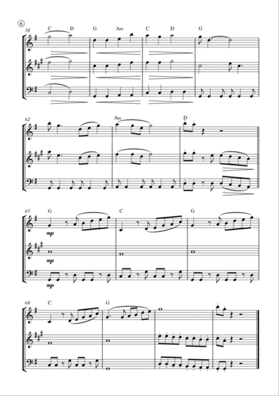 My Girl Woodwind Trio scores gallery preview page 6