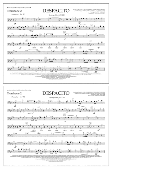 Despacito (arr. Tom Wallace) - Trombone 2
