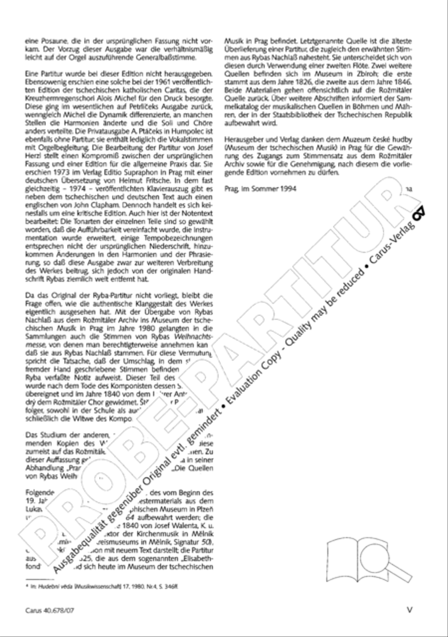 Missa pastoralis bohemica 4-Part scores gallery preview page 6