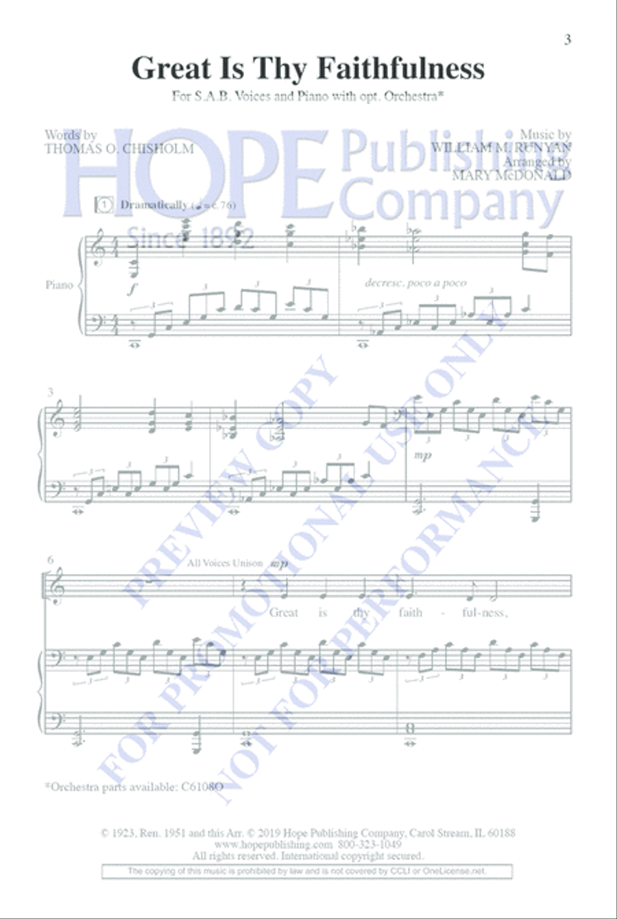 Great Is Thy Faithfulness Choir scores gallery preview page 3