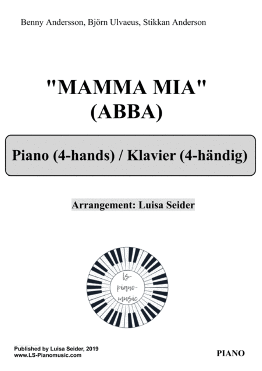 Mamma Mia Piano scores gallery preview page 1