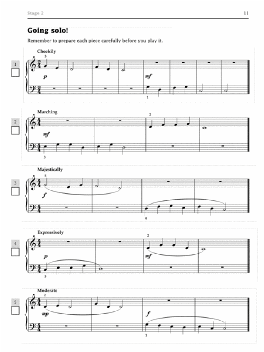 Improve Your Sight-reading! Trinity Piano, Grade 1 Piano Method scores gallery preview page 3