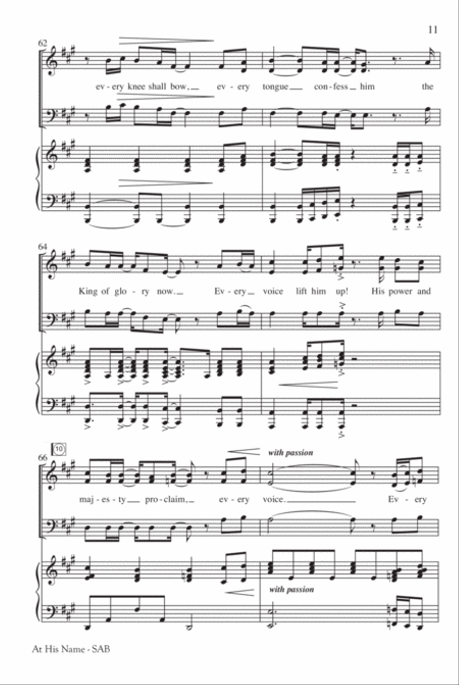 At His Name 3-Part scores gallery preview page 12