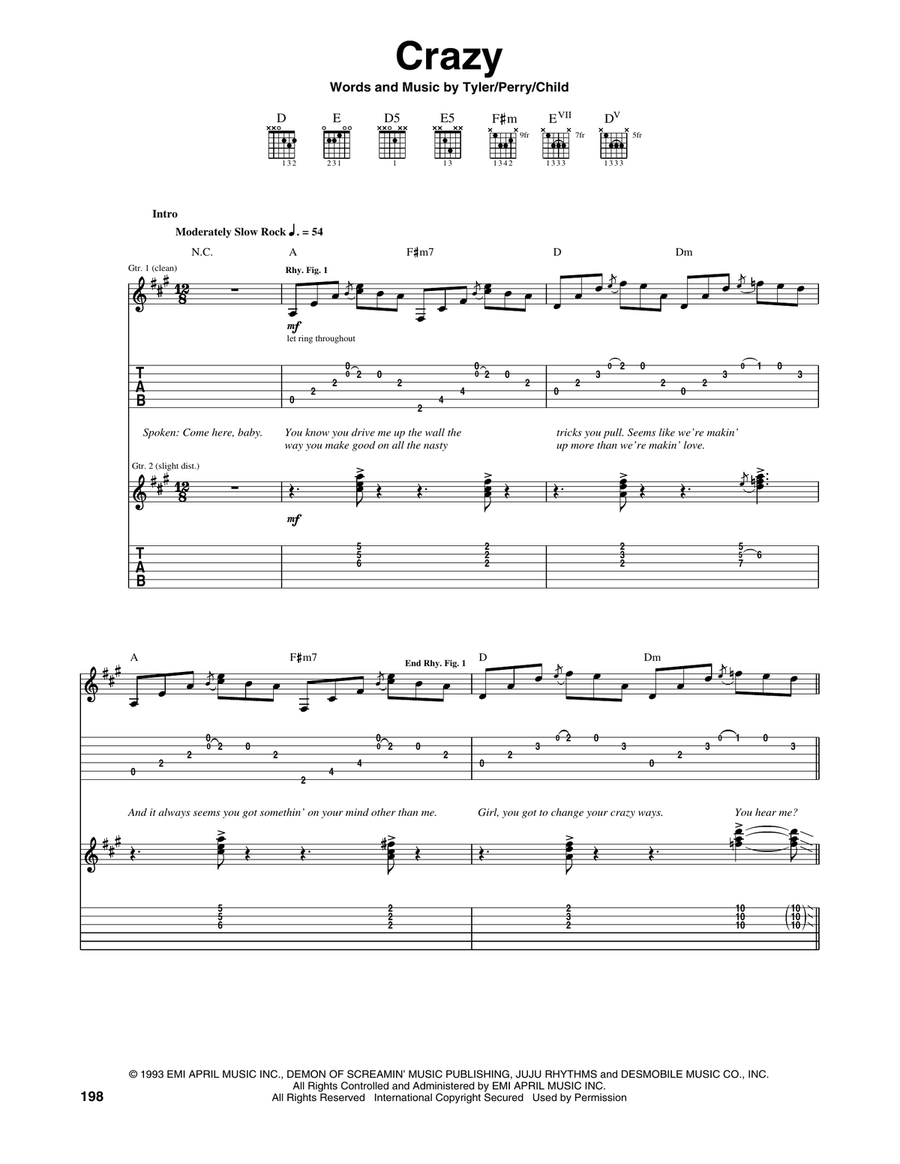 Crazy Acoustic Guitar scores gallery preview page 1