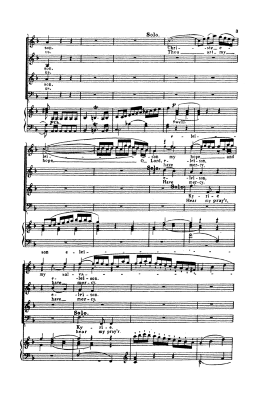 Mass No. 3 in D Minor (Lord Nelson or Imperial) 4-Part scores gallery preview page 4