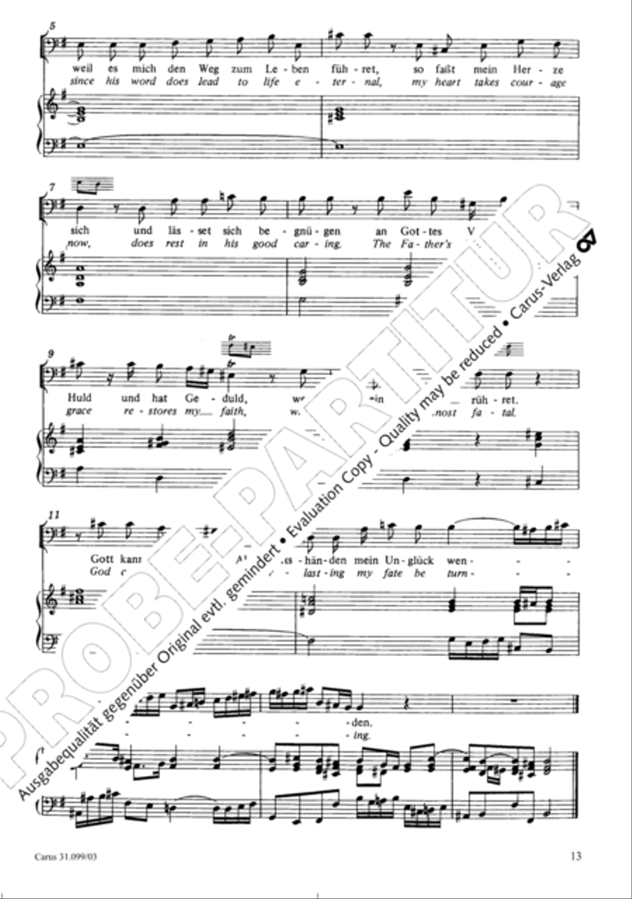 Whatever God ordains is right (Was Gott tut, das ist wohlgetan) 4-Part scores gallery preview page 14