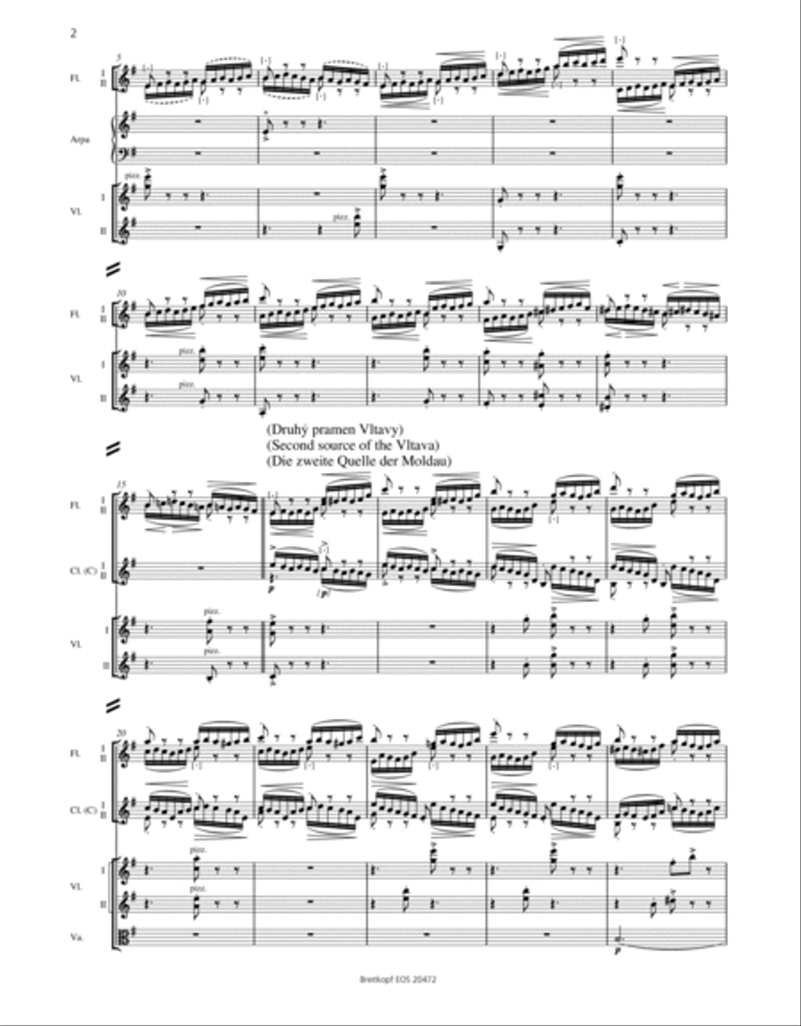 Vltava (The Moldau) Orchestra scores gallery preview page 3