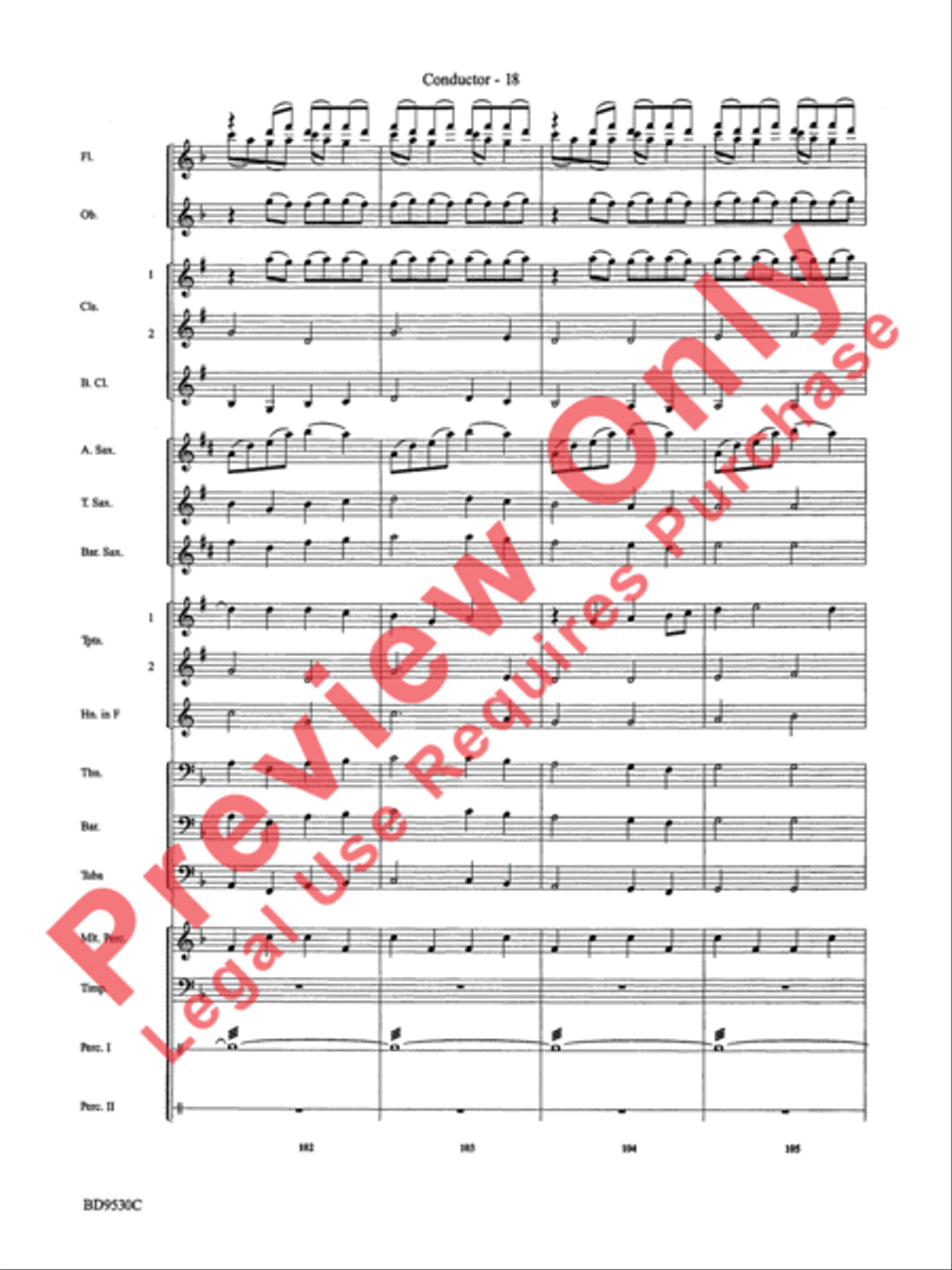 Shaker Variants Concert Band scores gallery preview page 21