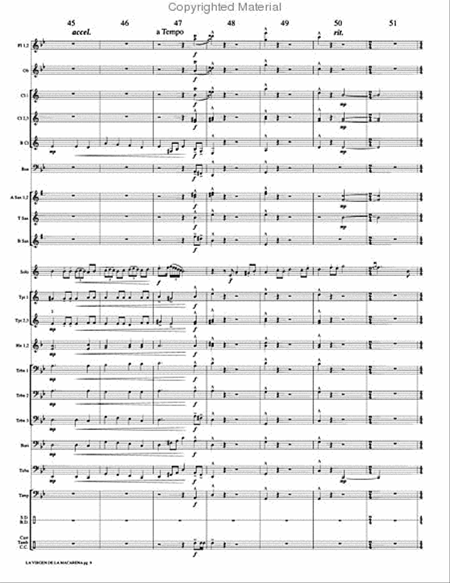 La Virgen de la Macarena La Virgen de la Macarena Concert Band scores gallery preview page 12