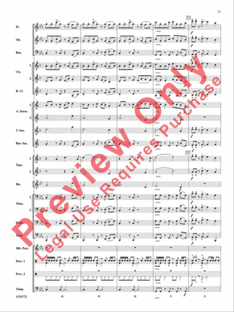1st and Goal Concert Band scores gallery preview page 12