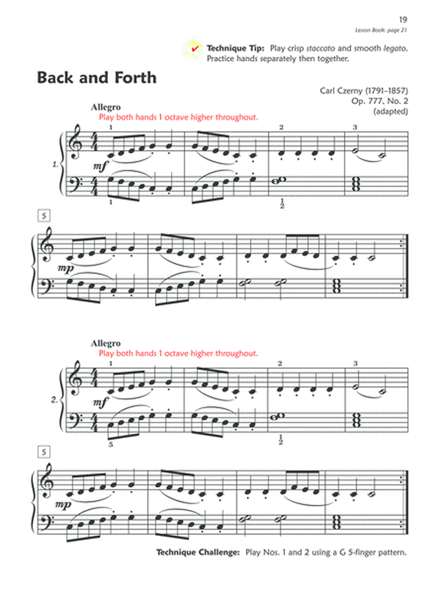 Premier Piano Course Technique, Book 2A