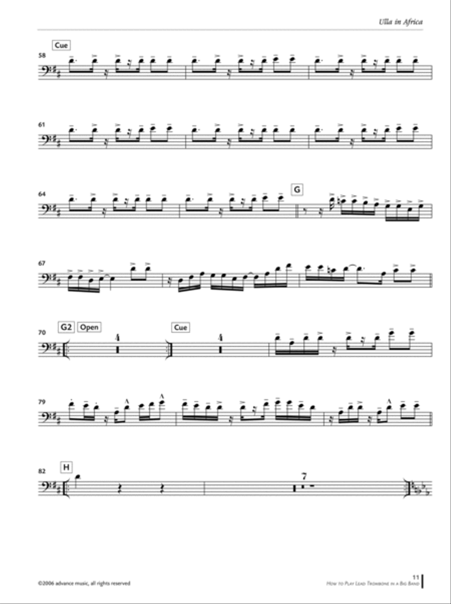 How to Play Lead Trombone in a Big Band Baritone Horn scores gallery preview page 5