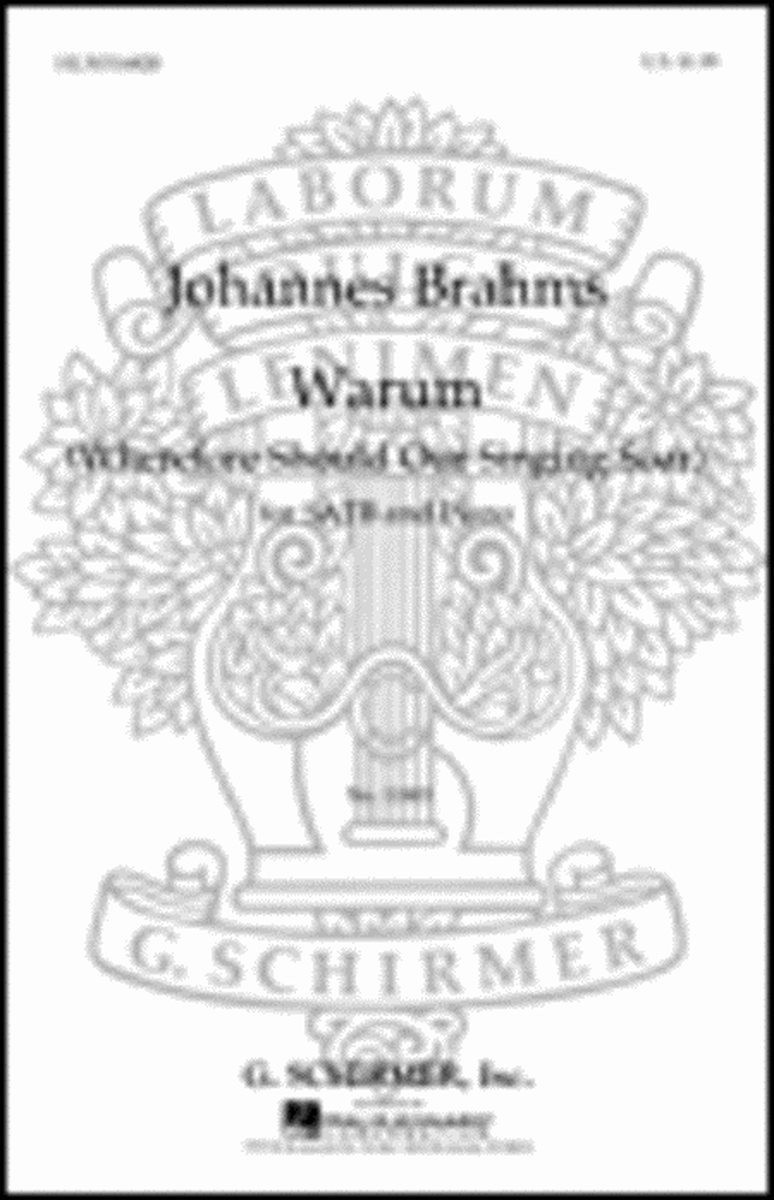 Warum Wherefore Should Our Singing Soar Piano German & English