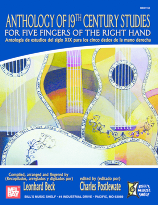 Book cover for Anthology of 19th Century Studies For Five Fingers of the Right Hand