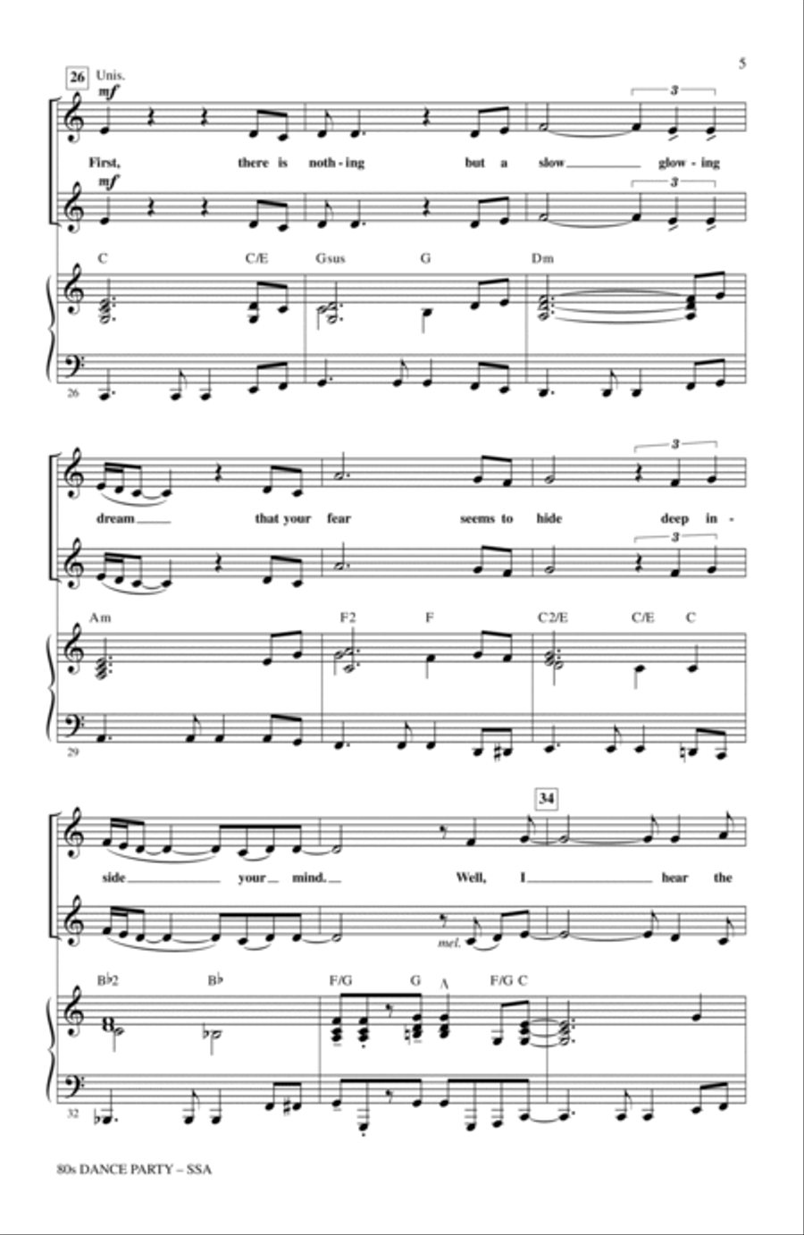 80s Dance Party (Medley) 80s Dance Party (Medley) SSA scores gallery preview page 4