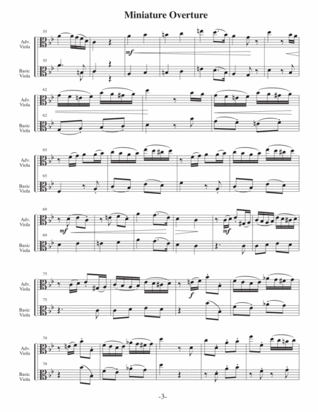 Miniature Overture - Tchaikovsky (Arrangements Level 3-6 for VIOLA + Written Acc) image number null