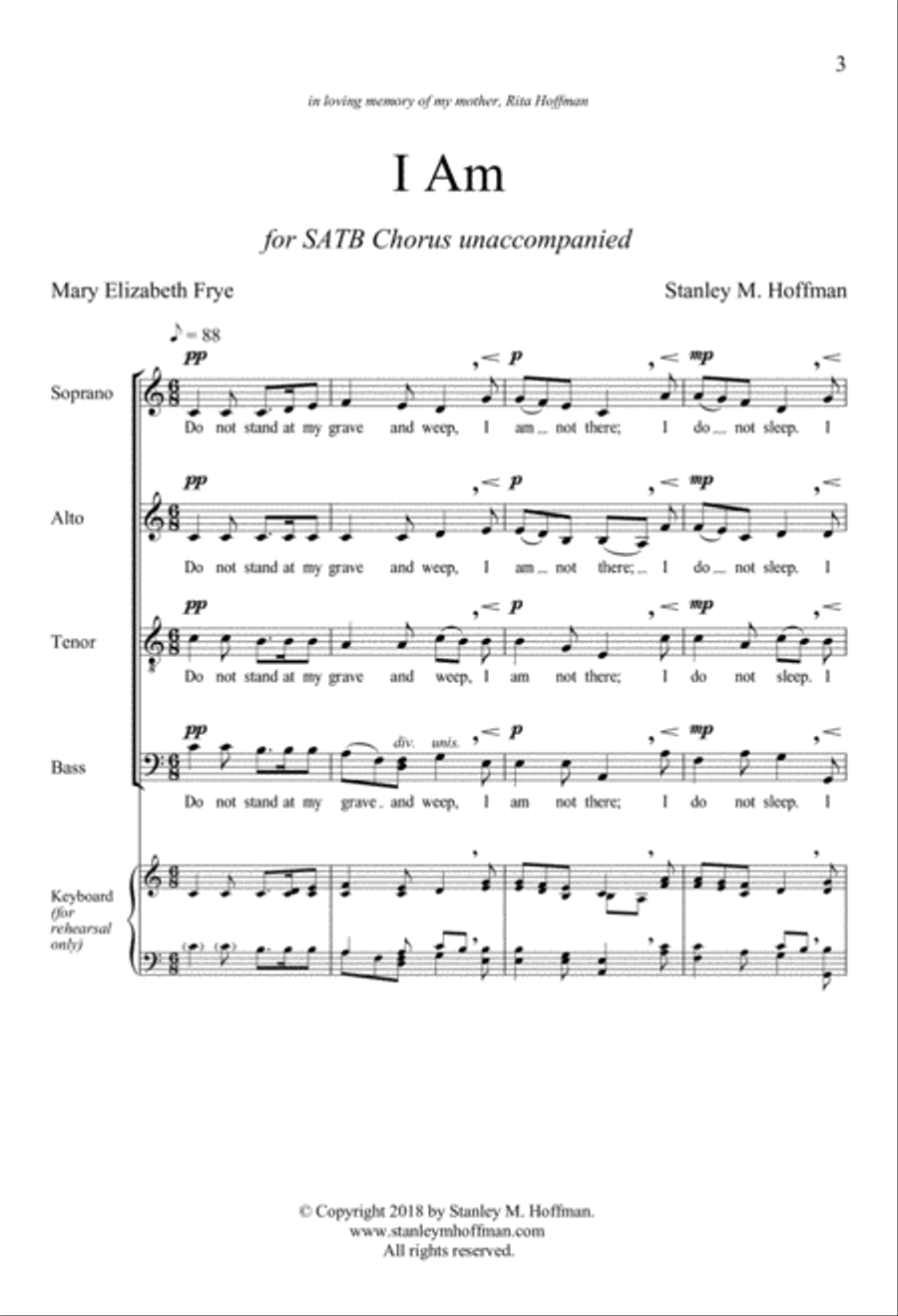 I Am 4-Part scores gallery preview page 3