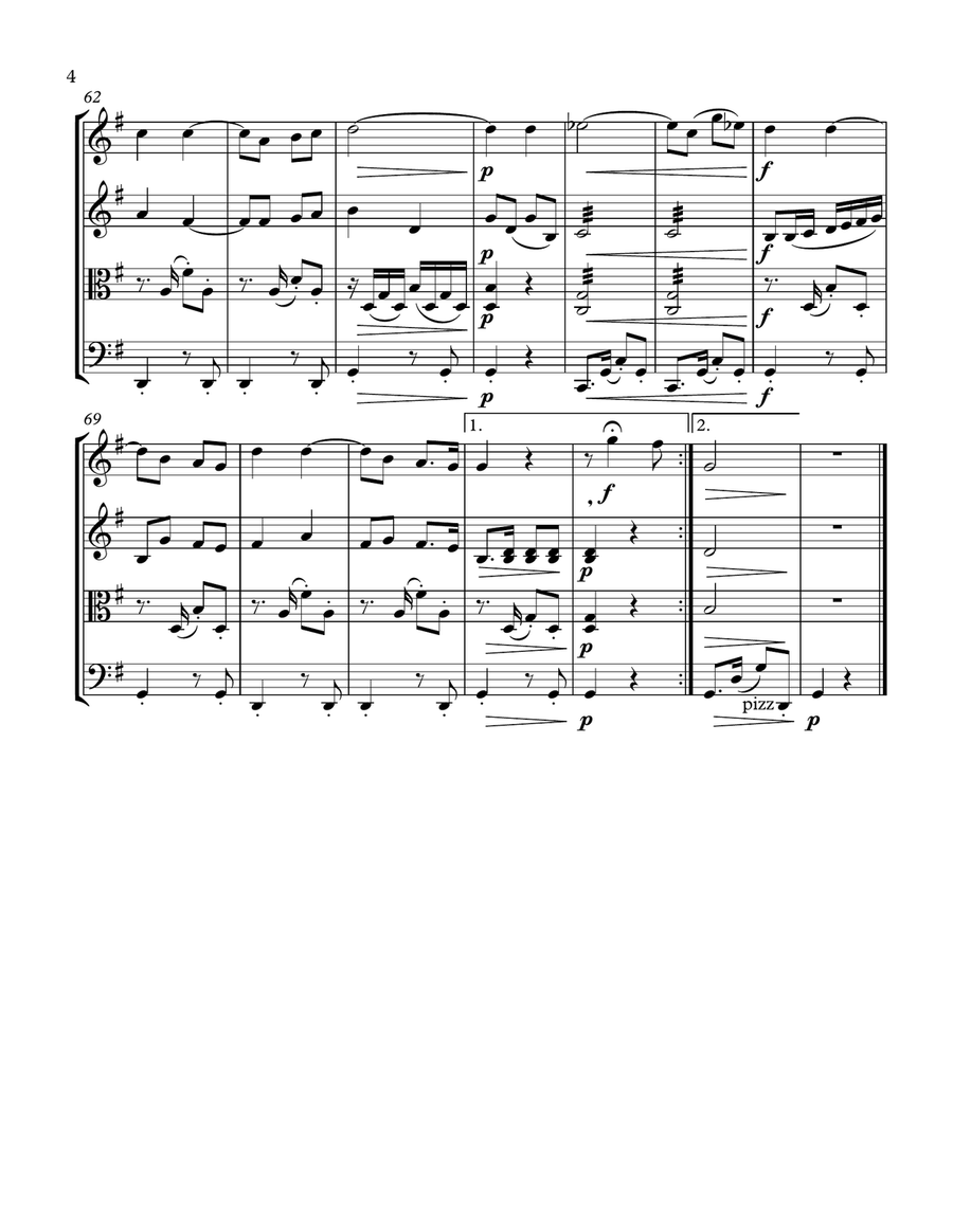 O Sole Mio String Quartet String Quartet scores gallery preview page 5