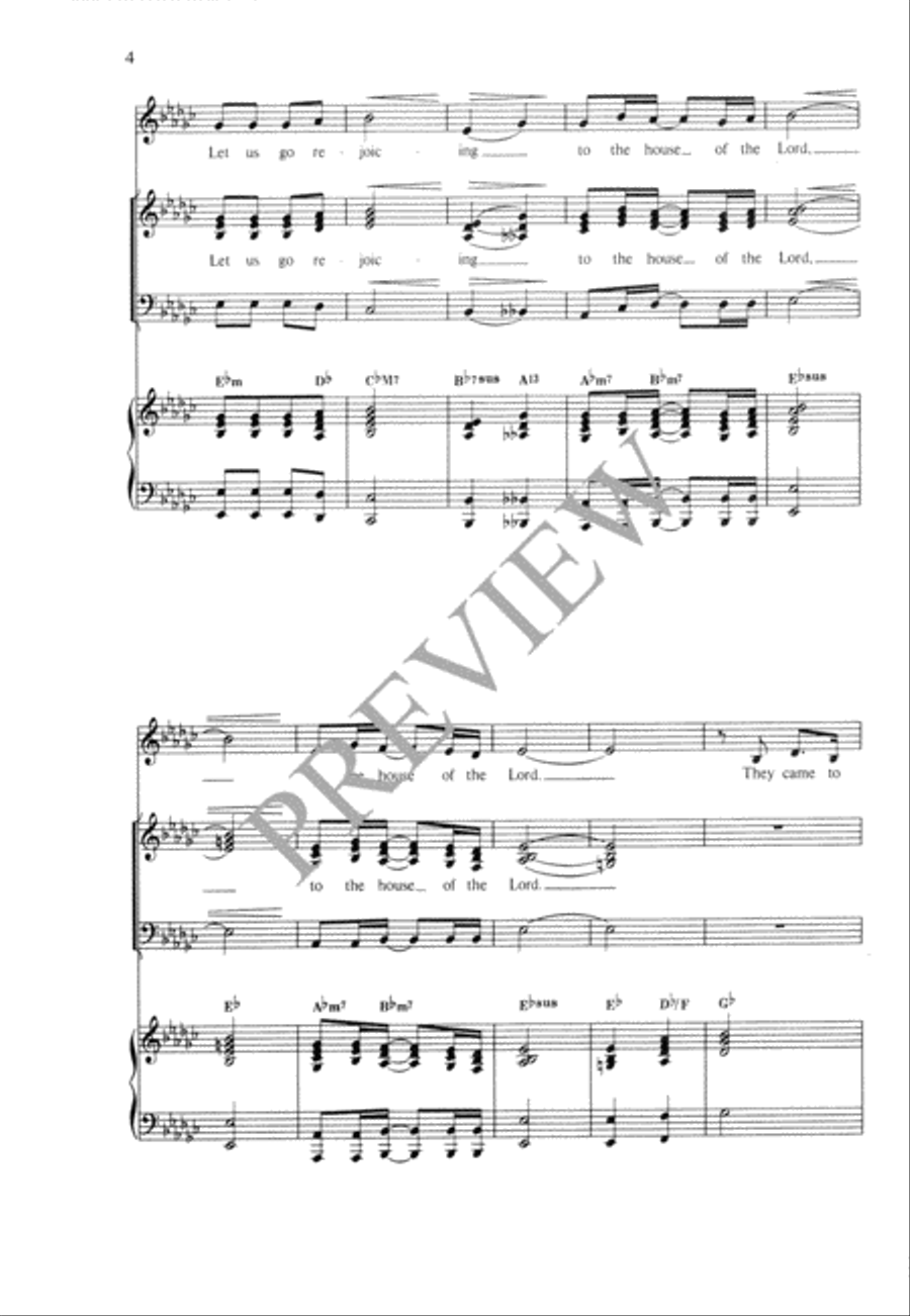 Let Us Go Rejoicing 4-Part scores gallery preview page 5