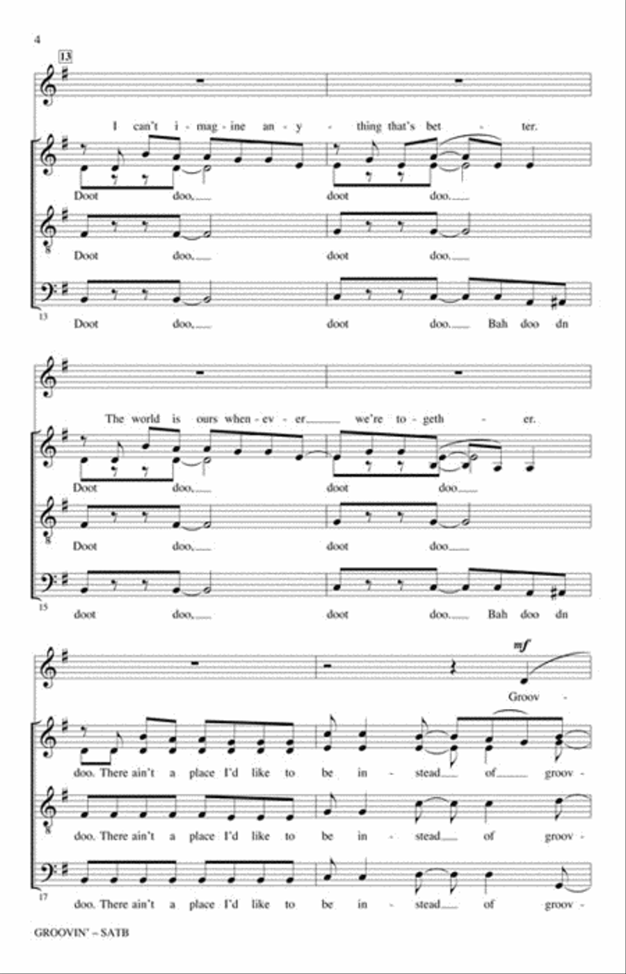 Groovin' 4-Part scores gallery preview page 4
