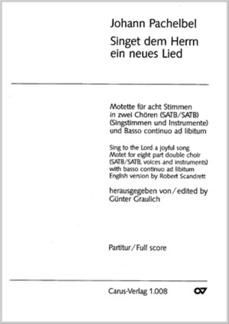 Sing to the Lord a new song (Singet dem Herrn ein neues Lied) 4-Part scores gallery preview page 1