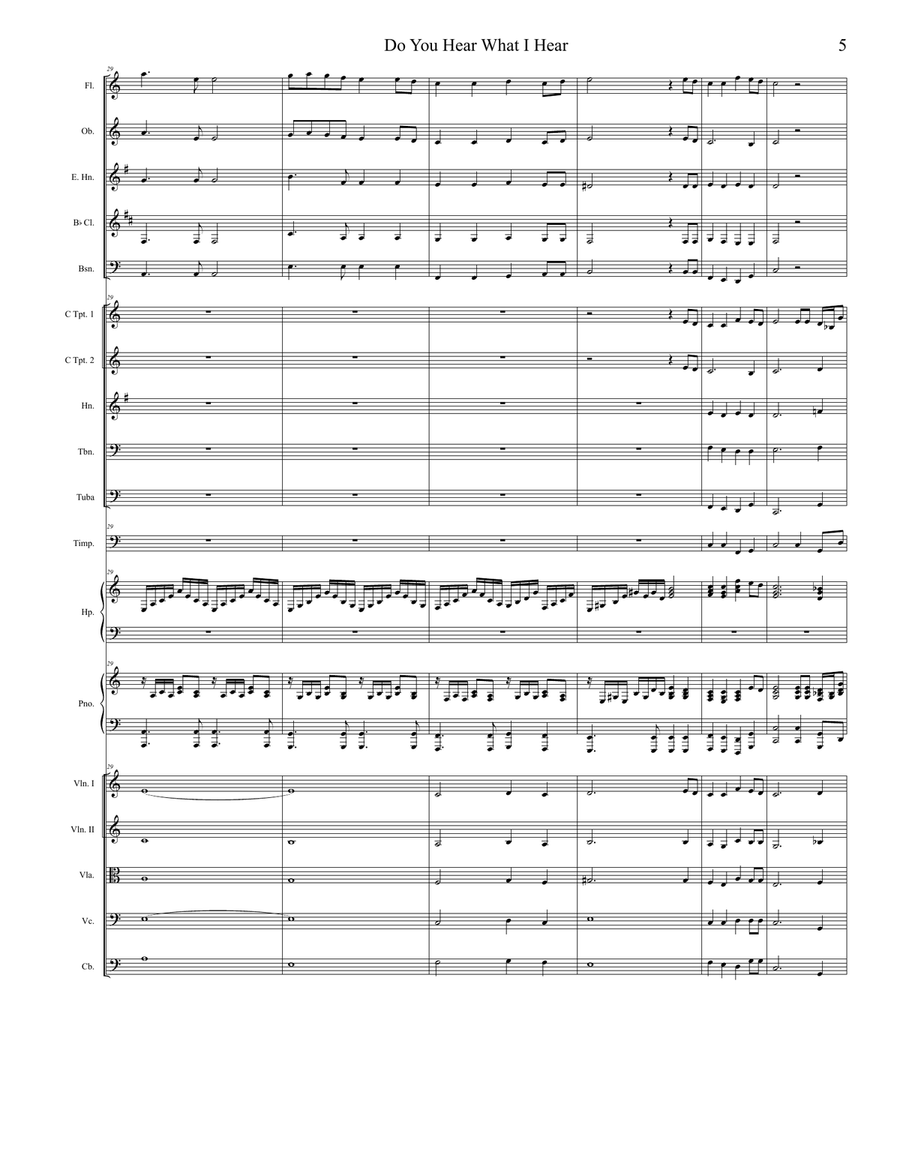 Do You Hear What I Hear Full Orchestra scores gallery preview page 5