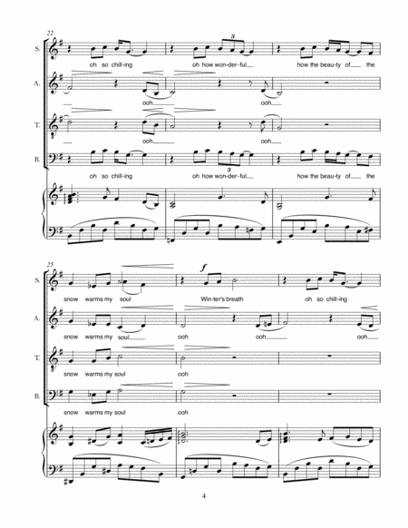 Winter's Breath (SATB Choir & Piano) image number null