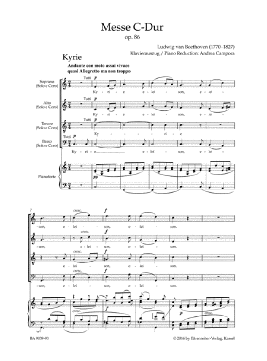 Mass C major op. 86 4-Part scores gallery preview page 2