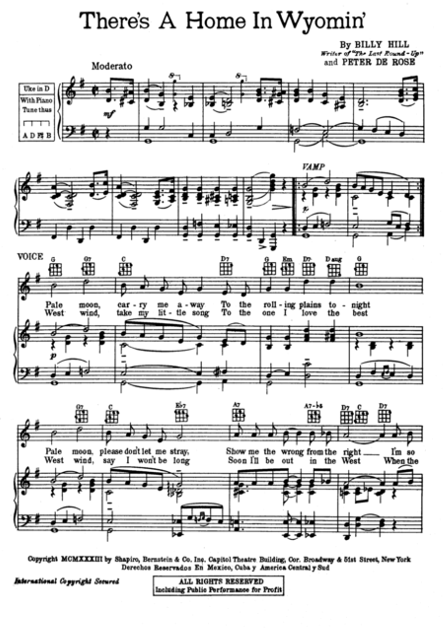 There's A Home In Wyomin' Voice scores gallery preview page 3