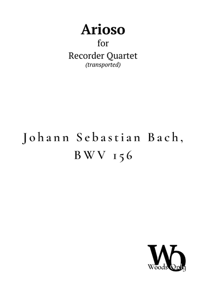 Arioso by Bach for Recorder (transported) Quartet image number null